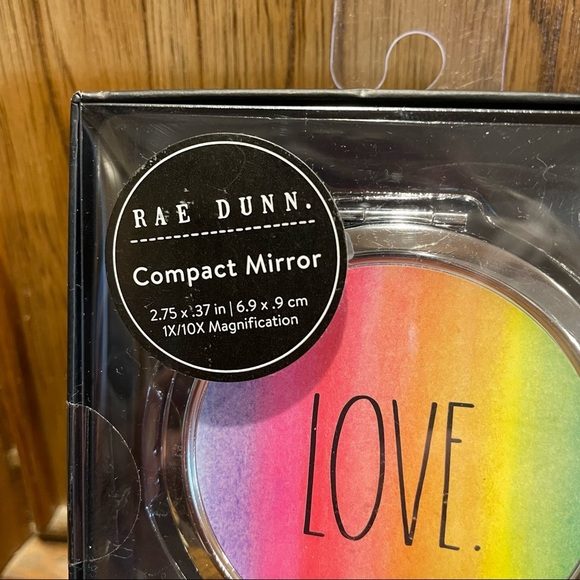 Rae Dunn Rainbow Colors LOVE Compact Mirror BRAND NEW!! - Picture 2 of 3